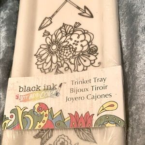 Black Ink paint yourself trinket tray